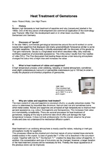 Heat Treatment of Gemstones
